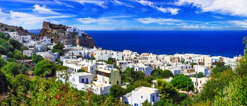 Panorama von Mandraki auf der Insel Nisyros