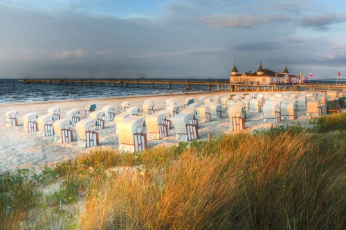 Seebrücke Ahlbeck bei Sonnenuntergang