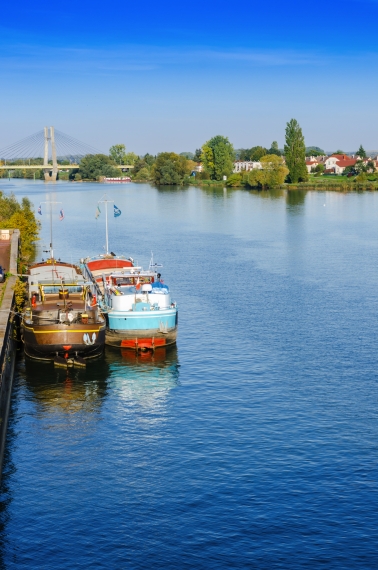 Hausboot an der Saône,Chalon-sur-Saône,Frankreich