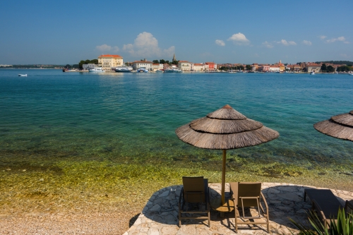 Blick auf Porec in Istrien, Kroatien