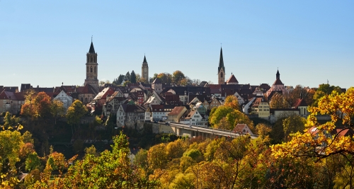 Blick auf die Altstadt von Rottweil, Deustchland