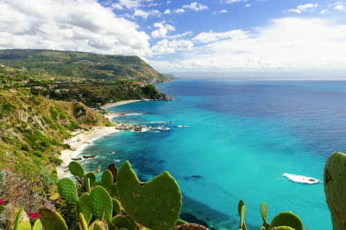 Blick auf Capo Vaticano in der Nähe von Tropea in Kalabrien,Italien