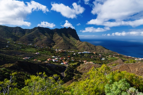 Tropische Berglandschaft von La Gomera Insel,Spanien