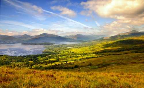 Loch Lomond in Schottland, Vereinigtes Königreich