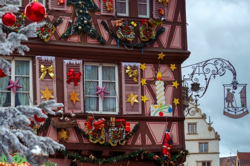 Weihnachtsmarkt in Colmar im Elsass, Frankreich