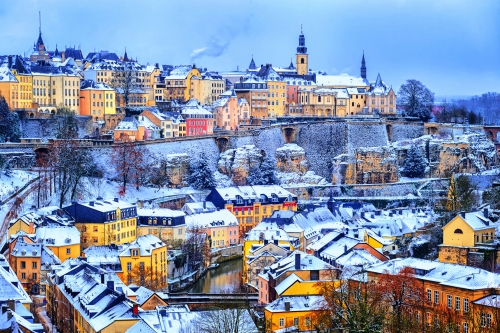 Luxemburg-Stadt im Winter, Luxemburg