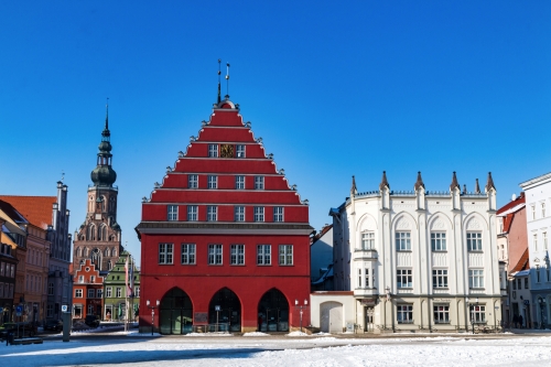 Greifswalder Markt im Winter