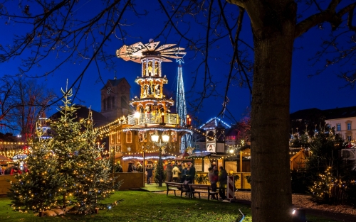 Weihnachtsmarkt in Karlsruhe, Deutschland