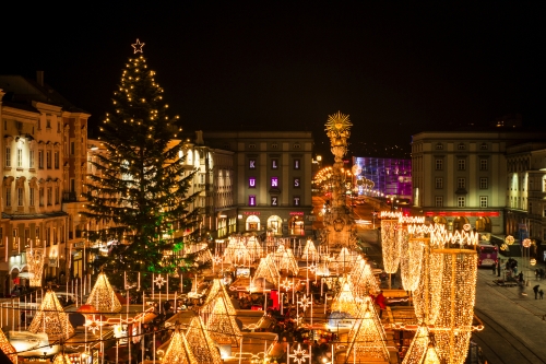 Weihnachtsmarkt in Linz, Österreich