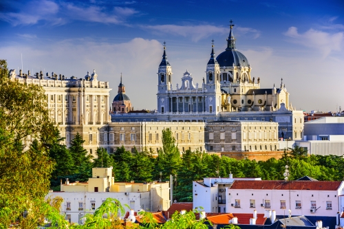 Königspalast und Kathedrale von Madrid,Spanien