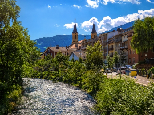 Bruneck im Südtiroler Pustertal, Italien