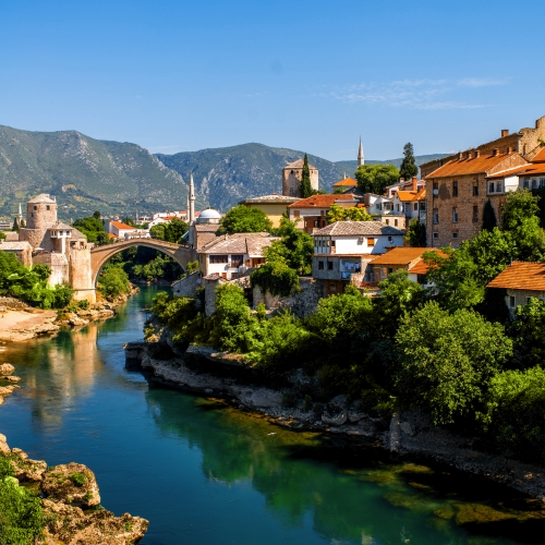 Blick auf die Stadt Mostar