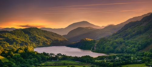 See Llyn Gwynant in Snowdonia, Wales