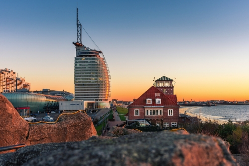 Sonnenuntergang in Bremerhaven, Deutschland