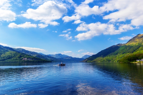 Loch Lomond bei Rowardennan in Schottland, Vereinigtes Königreich