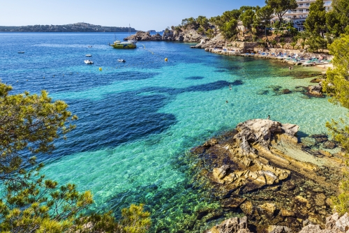 Bucht von Cala Fornells auf Mallorca, Spanien