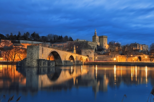 Pont Saint-Bénézet oder Pont d?Avignon in Avignon, Frankreich