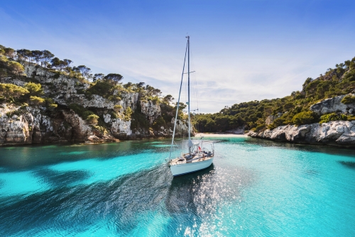 Cala Macarelleta auf der balearischen Insel Menorca, Spanien