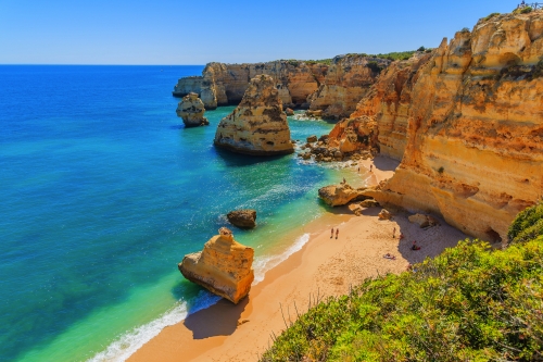 Praia da Marinha nahe Carvoeiro an der Algarve, Portugal