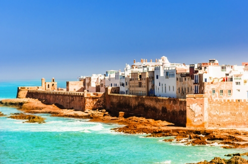 Ansicht über alte Stadt von Essaouira in Marokko