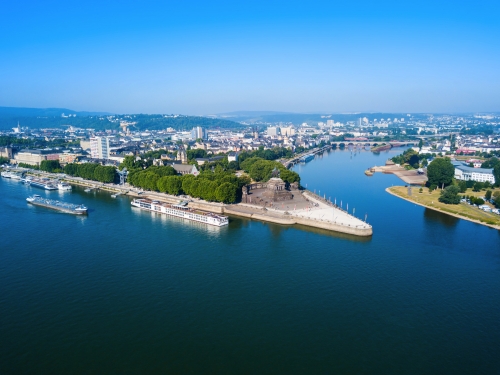 Skyline von Koblenz, Deutschland