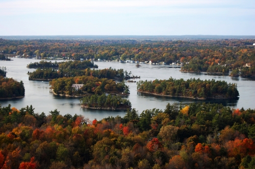 Hill Island Thousand Islands-Archipel zwischen Ontario, Kanada, und dem US-Bundesstaat New York