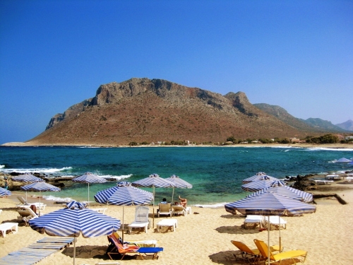 Strand von Stavros auf Kreta, Griechenland