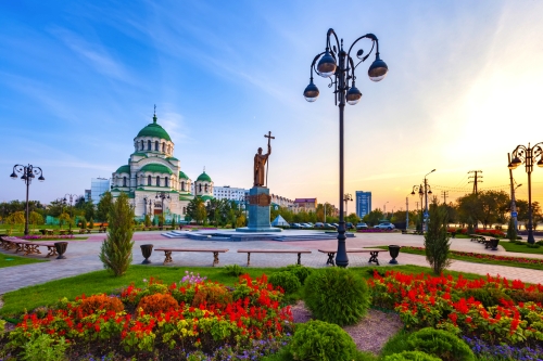 Astrachan an der Wolga in Russland 