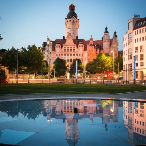 Neues Rathaus in Leipzig, Deutschland