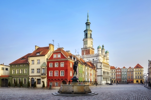 Marktplatz in der Altstadt von Posen, Polen
