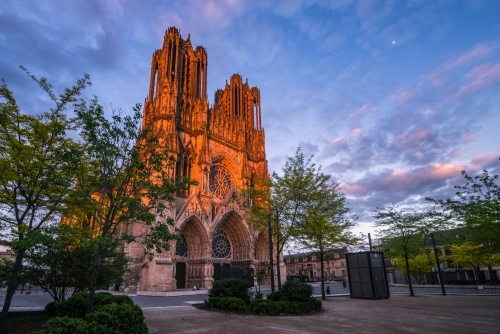 die Kathedrale Notre-Dame de Reims in der nordfranzösischen Stadt Reims