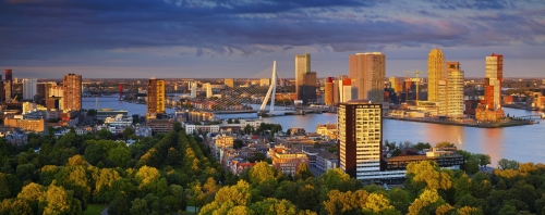 Panoramabild von Rotterdam in den Niederlanden