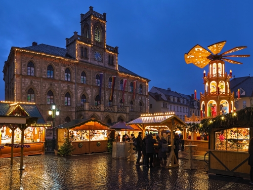 Weihnachtsmarkt in Weimar, Deutschland