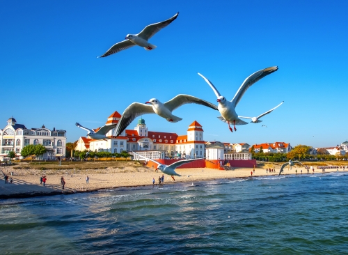 Strandpromenade von Binz auf Rügen, Deutschland