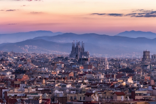 ©basiczto - stock.adobe.com Sagrada Familia and panorama view of barcelona city,Spain