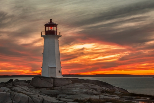 Sunset at the Lighthouse at Peggy