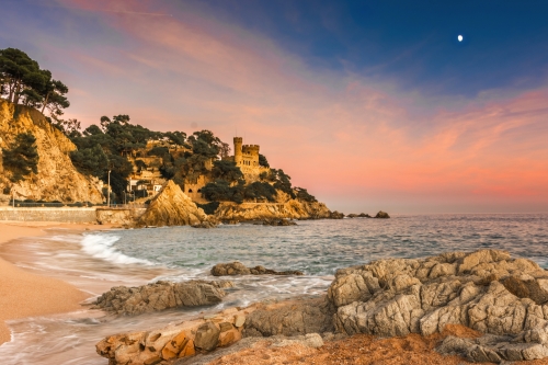 Resort town of Lloret de Mar, Costa Brava, Catalonia, Spain