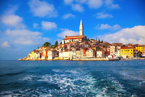 old Istrian town in Porec, Croatia.