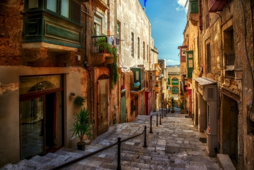 Street of Valletta town