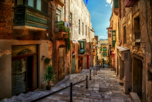 Street of Valletta town