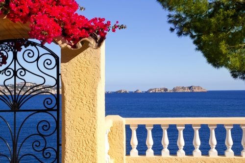 Mediterranean fence in Cala Fornells Mallorca