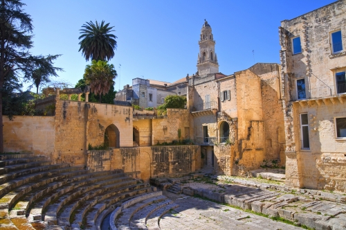 Roman theatre. Lecce. Puglia. Italy.