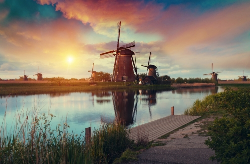 Kinderdijk in Südholland, Niederlande