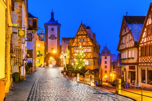 Rothenburg ob der Tauber in Bayern, Deutschland