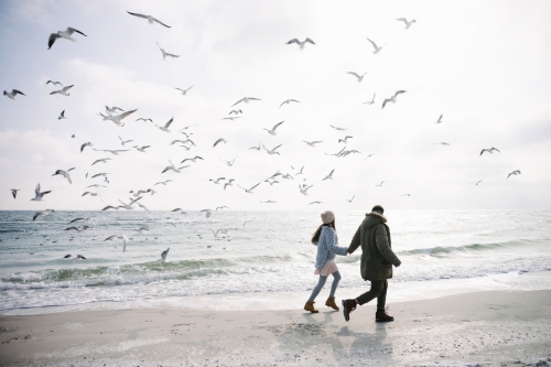 Winterspaziergang am Meer