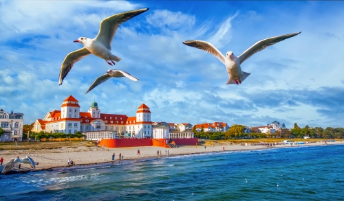 Strandpromenade von Binz auf Rügen, Deutschland