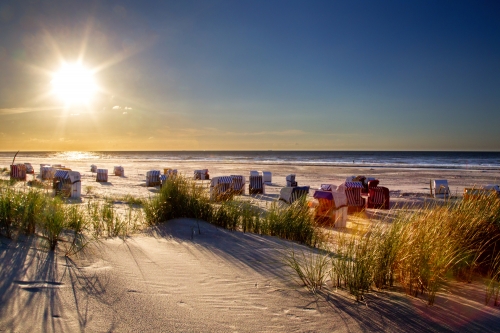 Strand auf der ostfriesischen Insel Juist, Deutschland