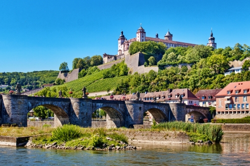 Festung Marienberg oberhalb von Würzburg in Unterfranken, Deutschland