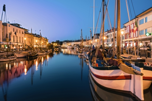 Porto Canale Leonardesco in Cesenatico, Italien