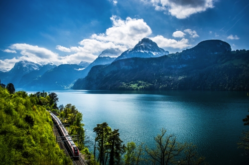 Blick von Morschach auf den Vierwaldstättersee